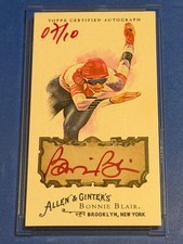 2008 Topps Allen & Ginter - Bonnie Blair #84 RED Ink Autograph 07/10
