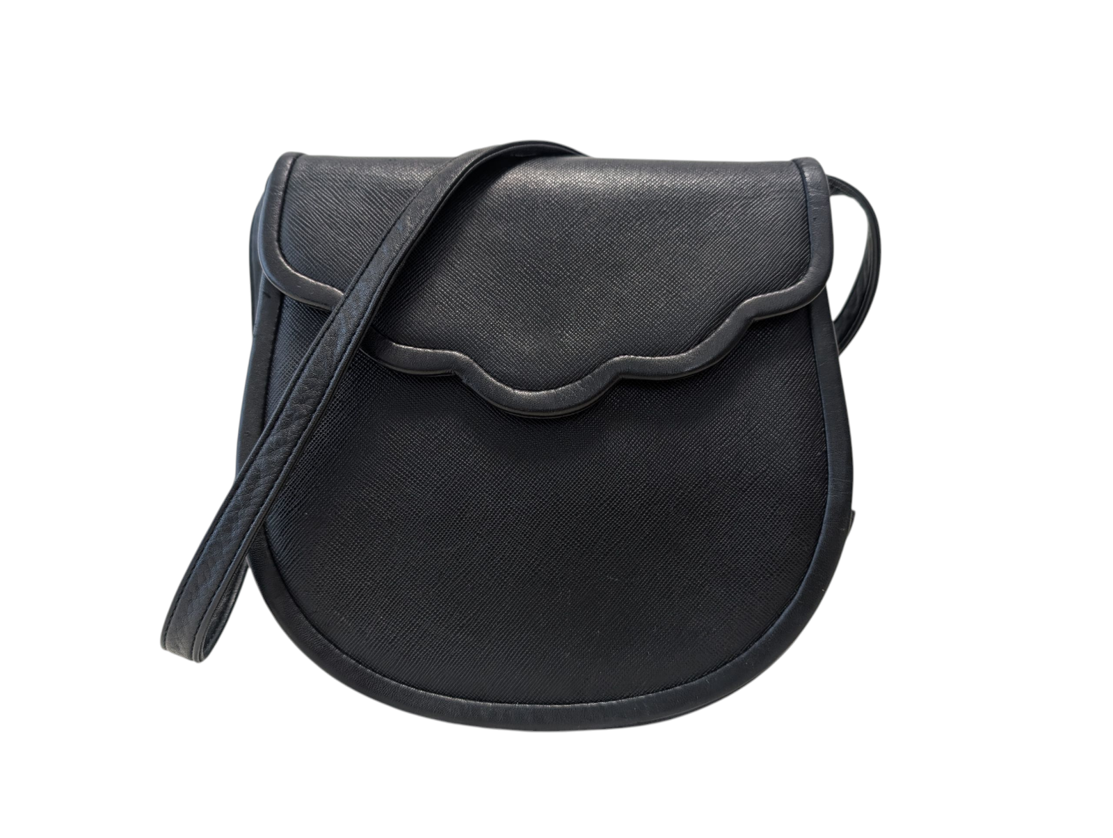 Borsa a tracolla Yves Saint Laurent borsa pelle nera vintage YSL autentica