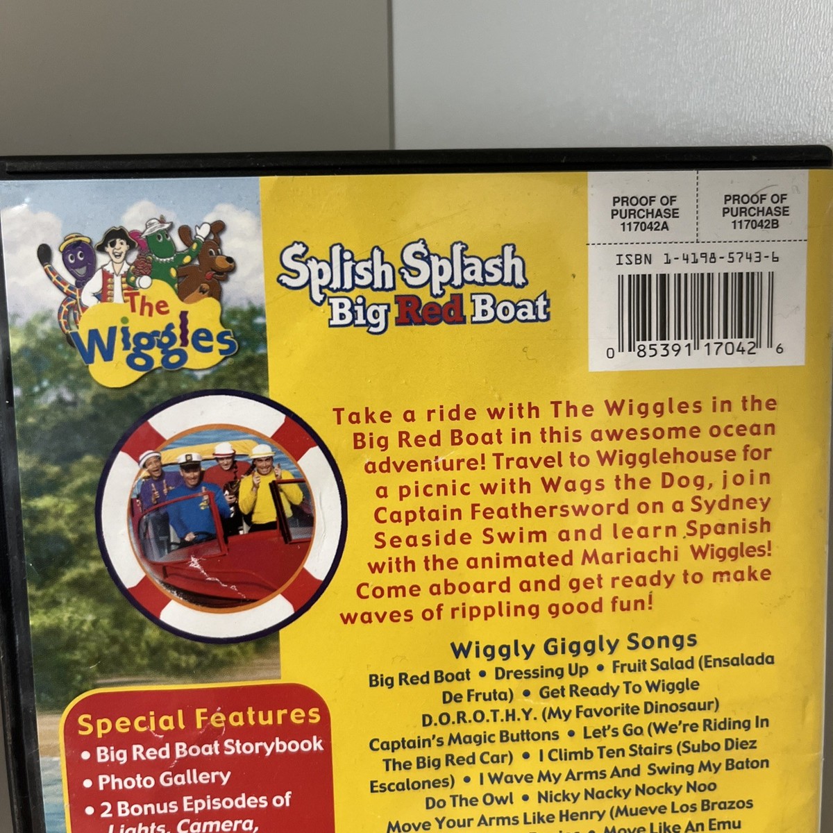 The Wiggles Splish Splash Big Red Boat DVD Good Condition DVD