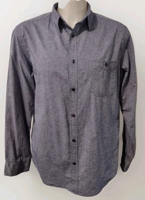 Tony Hawk Shirt Men's Size XXL Button Down Long Sleeve Collared Pocket Logo Blue