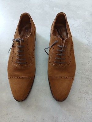 J Fitzpatrick Tmg- Dark Brown Suede - LPB Last - Single Leather Sole