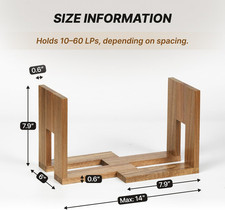Adjustable Vinyl Record Holder to Keep Records Upright Holds 20 60 Lps Solid