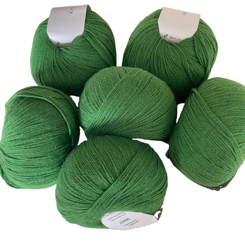 Knitting for Olive Cotton Merino in Clover Green, 6 ball lot image 4