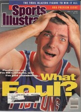 SPORTS ILLUSTRATED 1990 NOVEMBER 5 Bill Laimbeer Detroit Pistons ON-COVER