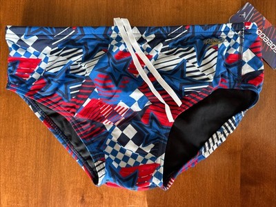 New Speedo Men's Endurance Stars Overdrive True Cobalt Swim Race Brief ...