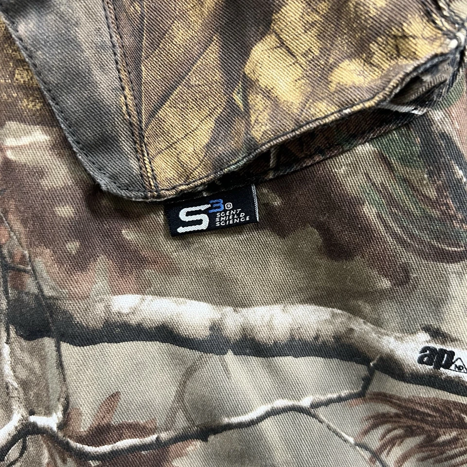 Scent Shield Shirt Men Large S3 Real Tree Camo Bone Collector Button Up Hunting - Image 2 of 4