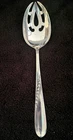 Read & Barton "Silver Wheat" Sterling Silver Slotted Serving Spoon 8 1/2"