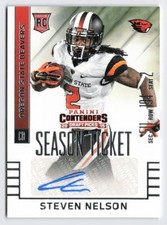 2015 Steven Nelson Panini Contenders Draft Picks Season Ticket Auto #258 Chiefs