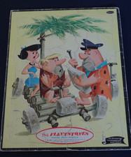 Vintage 1960 Whitman Tray Cardboard Puzzle "The Flintstones"  4428 Made in USA