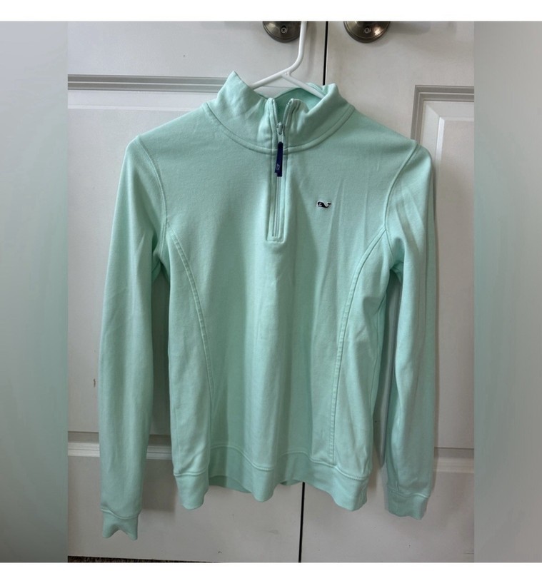 Vineyard vines xs pullover aqua blue mint green long sleeve