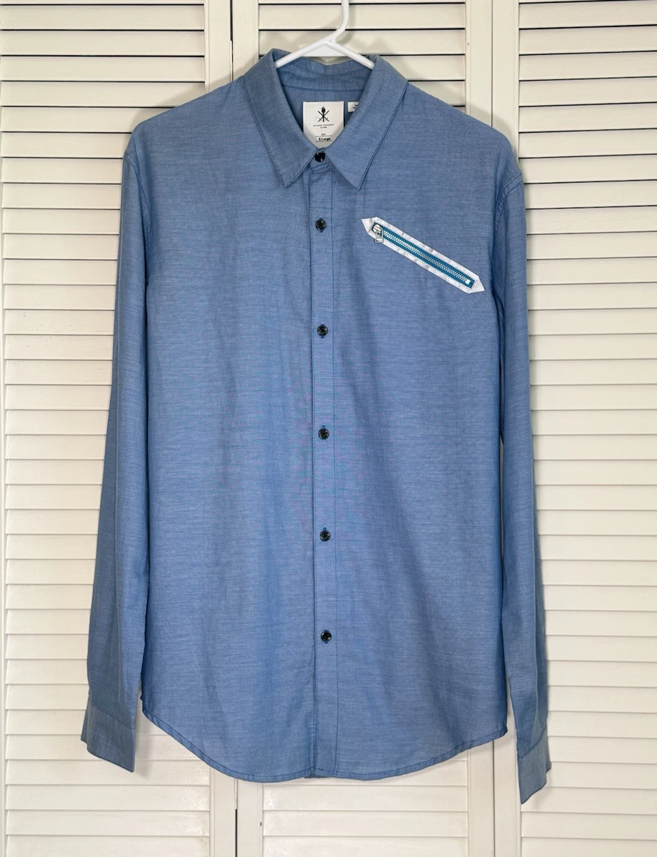 adidas Long Sleeve Solid Button-Up Casual Button-Down Shirts for