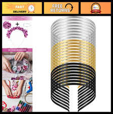 24 Pcs Smooth Metal Headbands - DIY Craft Hair Bands, Thin Bulk Hair Accessories