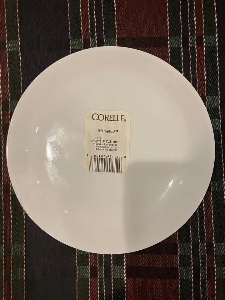 New Corning Corelle Memphis 8-1/2 Lunch Plate Red Yellow Blue Green Color Blocks - Image 2 of 4
