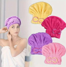 1 pc Quick Dry Microfiber Hair Towel Cap Bowtie Shower Wrap