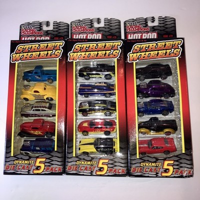(3) VTG 98  Racing Champions Street Wheels Dynamit Die Cast 5 Pack #24,25,26 NEW