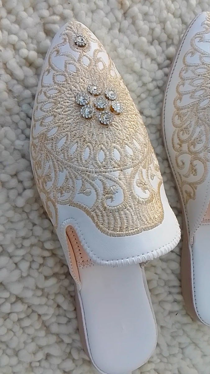 Women's slippers Moroccan slippers mule loafers backless shoes