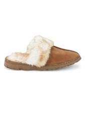 Saks Fifth Ave Cognac Women's Slippers Ultra Plush Memory Foam Size Small 7-8