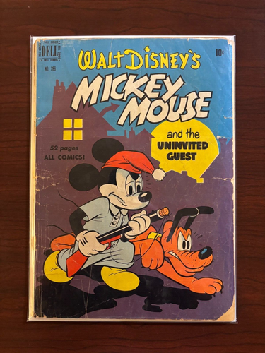 Four Color Comics #286 (Dell 1950) Topolino Golden Age copertina staccata 1.0 FR - Foto 5 di 5