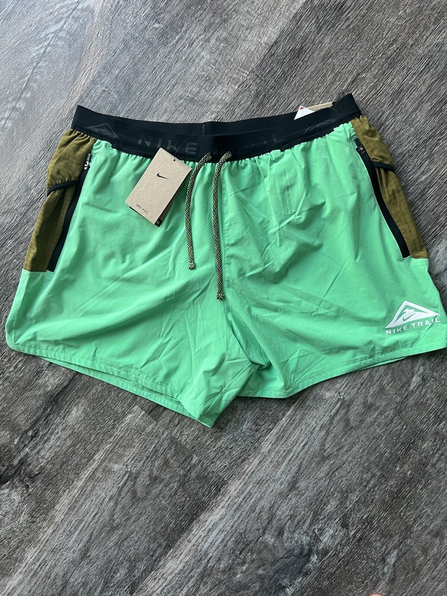 Nike Trail Running Shorts Second Sunrise Spring Green White Mint