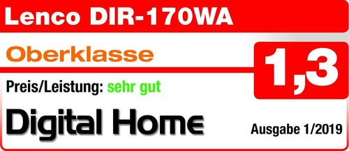 Lenco DIR-170 Radio Digital - Internet WLAN - 2x10 Vatios (RMS) - Braun