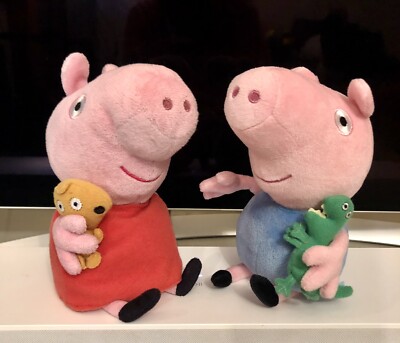 Ty plüss Peppa malac plüss figura 15 cm - George téli ruhában