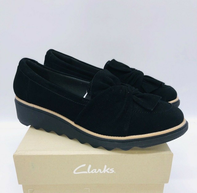 clarks sharon dolly black suede