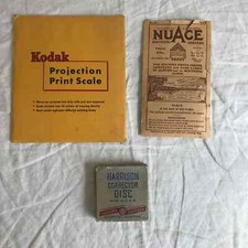 vintage photography lot Harrison corrector disc print seal mounting corners