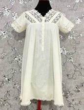 SoieRose Victorian Ivory Nightgown with Intricate Lace 100 Cotton - SR-1039