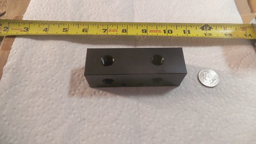 10 port Acetal distribution manifold, 1/2 npt x 1/4 npt 4" x 1-3/16" x 1-3/16" - Picture 3 of 6