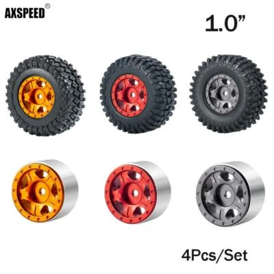 AXSPEED Beadlock Reifen & Räder Felgen Reifen für RC 1/24 Axial SCX24 Model Auto