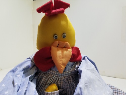 Hand Stitched Polyester Cotton Stuffed Toy Mama Duck with Baby Duckling - Picture 2 of 8