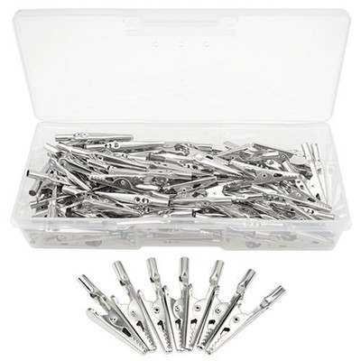 100 Pcs Metal Alligator Clips 52mm Electrical Crocodile Clips Test Clamps