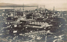 Postcard TURKEY: RPPC Constantinople, Bird's Eye View, B W Photo, Unposted