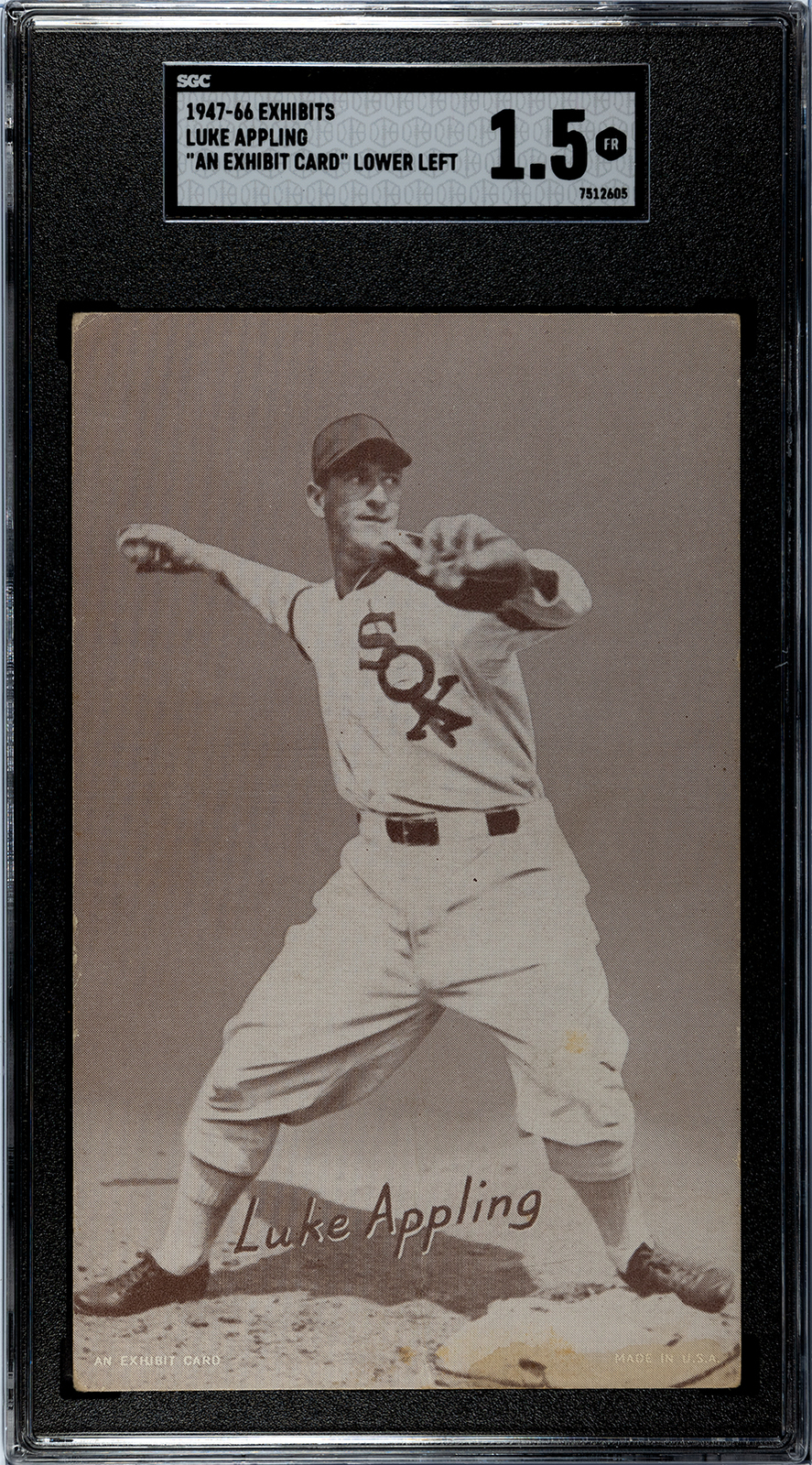 1947 EXHIBITS LUKE APPLING SGC PSA 1.5 CHICAGO WHITE SOX HOF BASEBALL ...