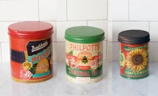 Vintage Chic Country Store Advertising Food Storage Canister~HONEY BEE Sunflower