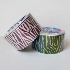 Lot 2 Rolls Art Skills Animal Print Designer Duct Craft Tape Trendz Artskills