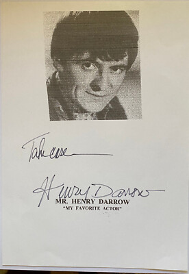 Henry Darrow - Film - original Autogramm  - Größe 30 x 20 cm
