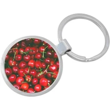 Cherries Keychain - Includes 1.25 Inch Loop for Keys or Backpack