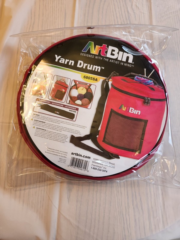 ArtBin 6806SA Yarn Drum, Portable Knitting & Crochet Storage, Poly Canvas NEW