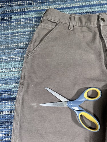 Carhartt B11 MUS Dungaree Fit Canvas Duck Work Carpenter Pants Sz 34x28 Workwear - Picture 4 of 15