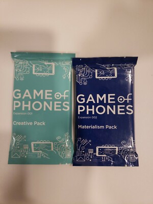 GAME of PHONES Expansion Creative Cards  + Materialism Pack smartphone skills k7