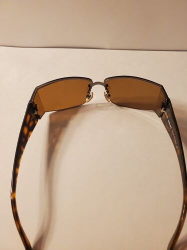 Vtg 90's Versace Half Frame Tortoise Womens Sunglasses With Case Animal Print - Picture 7 of 9