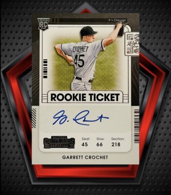 Garrett Crochet RC Auto 2021 Panini Contenders Rookie Ticket #110