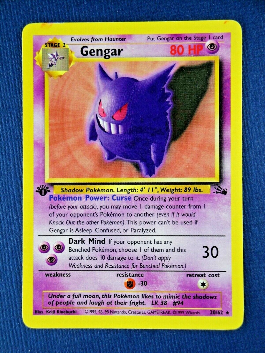 🌀1ST EDITION HOLO HAUNTER📈 1999 Vintage Pokémon | Fossil 6 🌀1ST EDITION HOLO HAUNTER📈 1999 Vintage Pokémon | Fossil 6