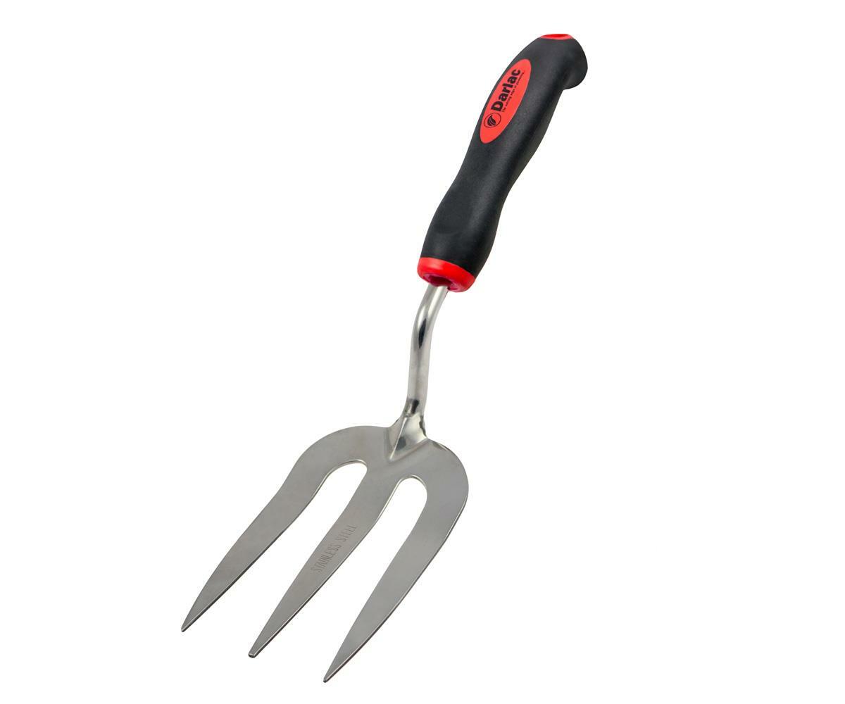 Darlac Garden Hand Fork - Rubber Handle - Stainless Steel– Garden Tool
