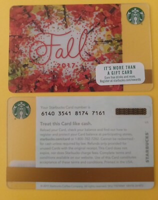 STARBUCKS CARD 2017 '' F A L L '' BEAUTIFUL COLORS      GREAT PRICE