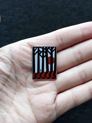 Twin Peaks Black Lodge Woods David Lynch Enamel Lapel Pin Metal Badge 