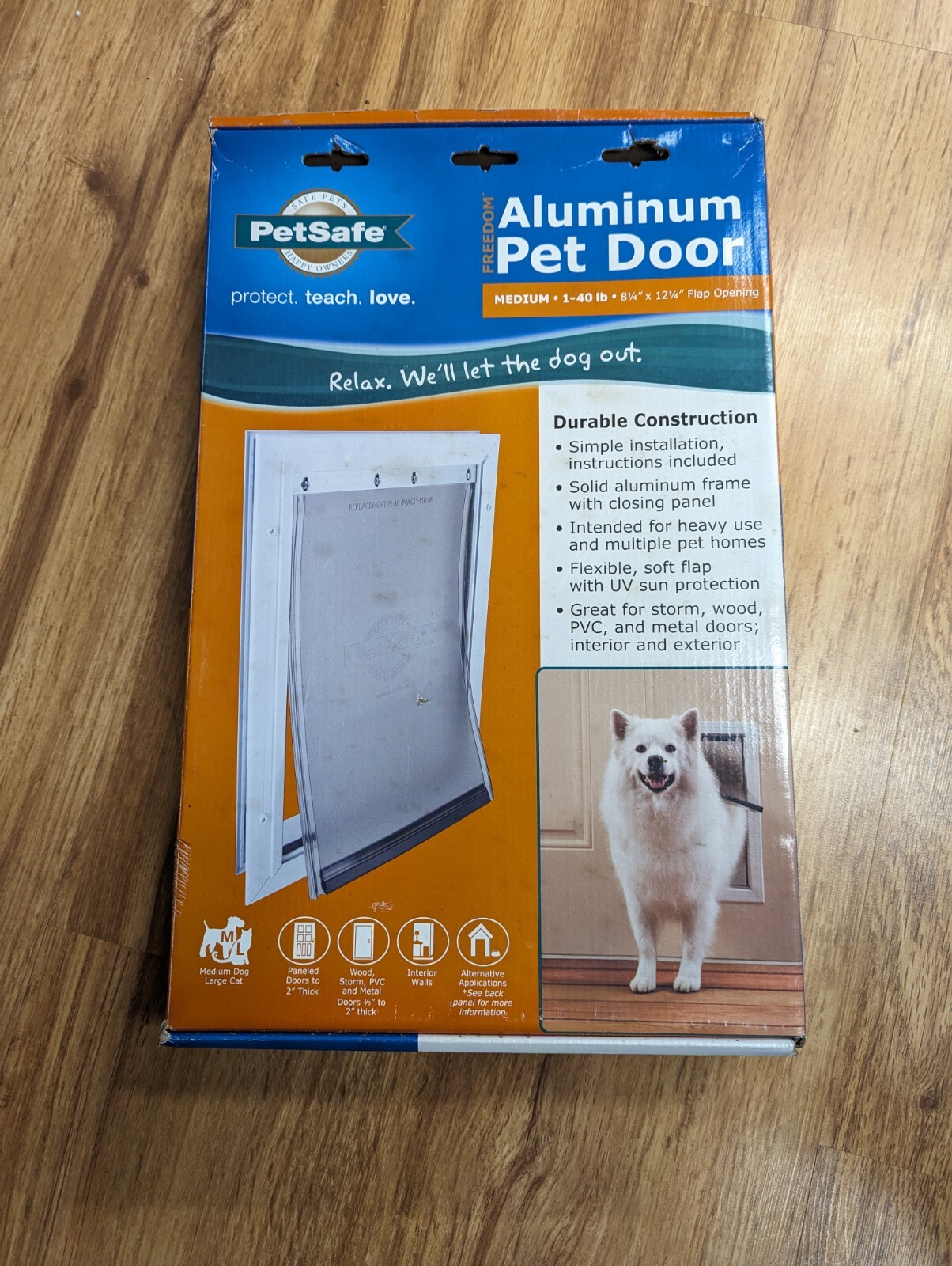 PetSafe Freedom Aluminum Pet Door Medium Dogs Up To 40lbs 8.25" x 12.25