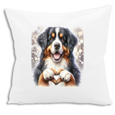 Housse De Coussin Personnalisable CREACAT - Motif Dobermann, Blanc, Tissu/plastique