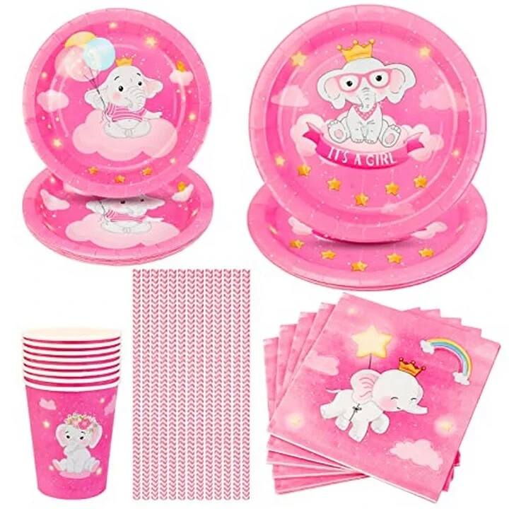 12X Baby Shower Favors - Mini Pink & Blue Rattles For It's A Boy/Girl Party Decorations